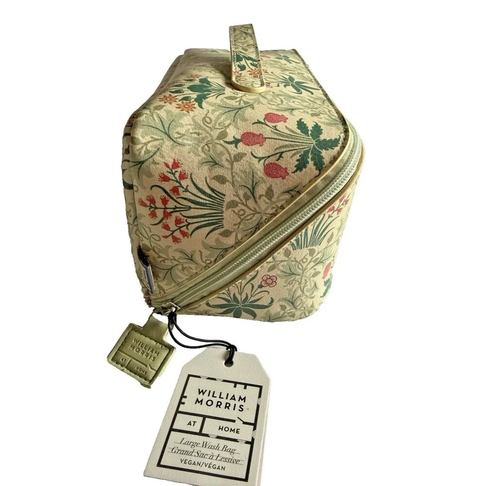William Morris Celandine Green Beauty Washbag Toiletry Make-Up Bag Travel Bag